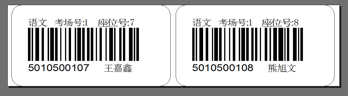 潮州市學生考試條碼打印,專業打印準考證條碼的打印機